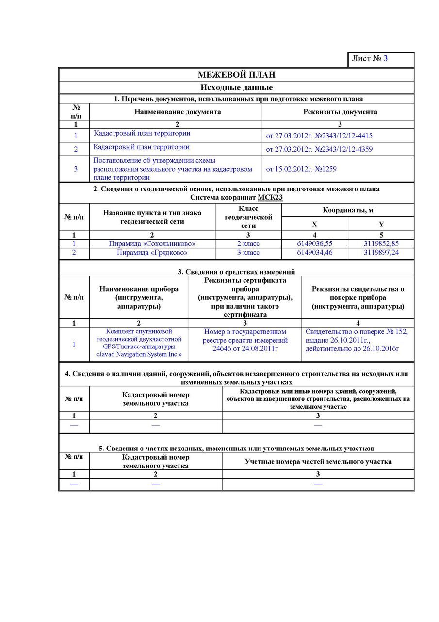 многоконтурный земельный участок межевой план образец