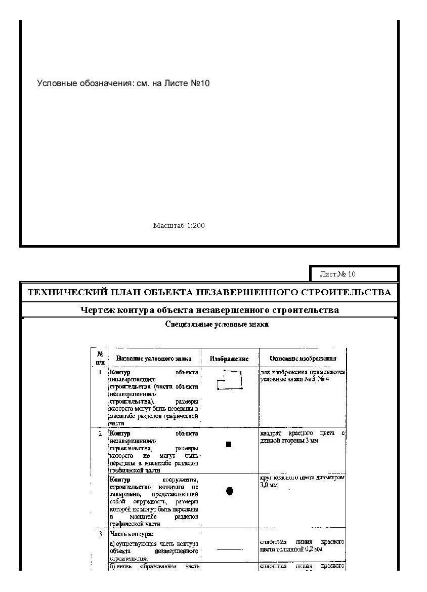 Технический план на объект незавершенного строительства